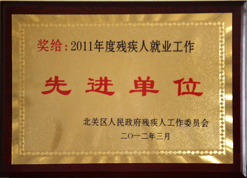 殘疾人就業(yè)工作先進(jìn)單位